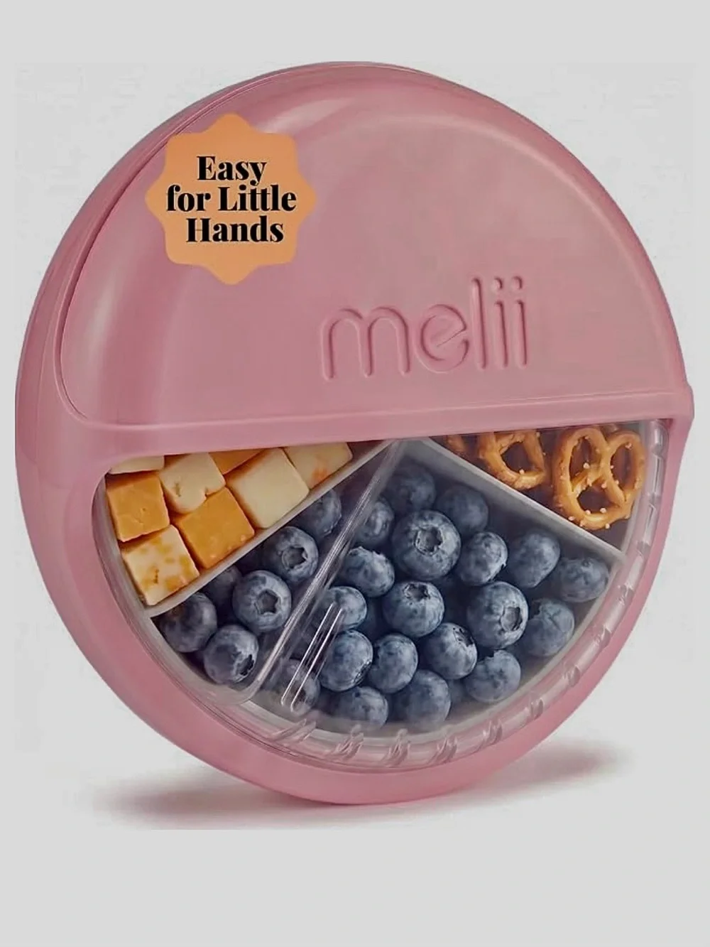 Melii Spin Snack Container & Snackle Box Combo Set Berry Color